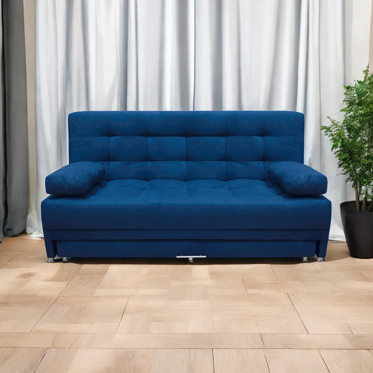 MUEBLES ONLINE - Sofa cama Nido Tarima Matter tela azul