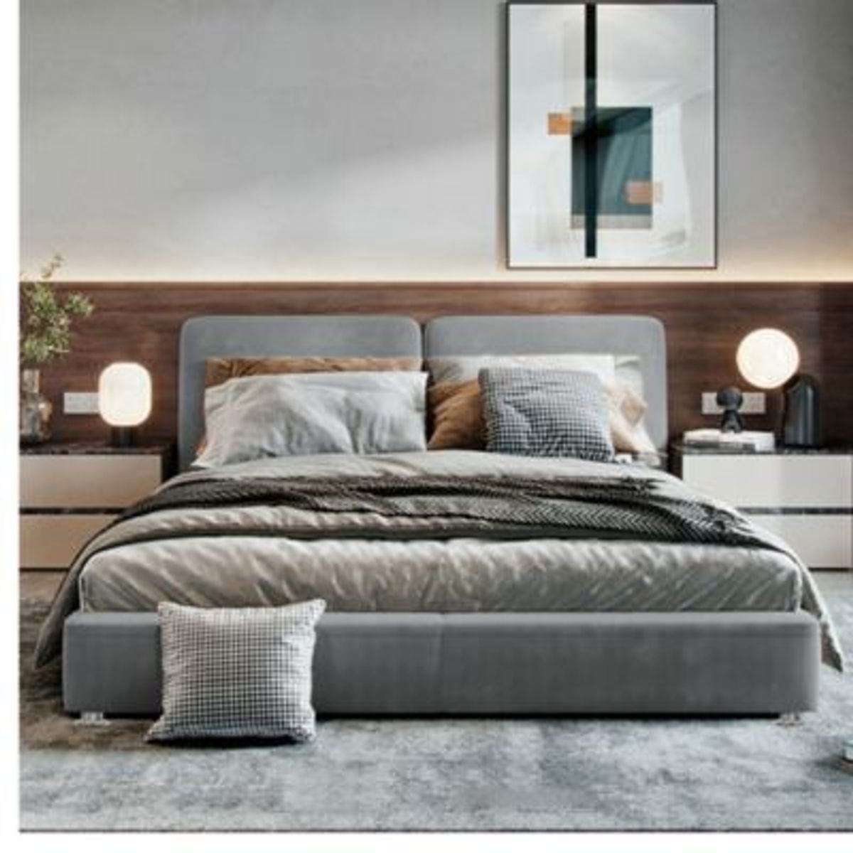 EKONOMODO COLOMBIA - Colchon Doble Pillow Con Cama Gabor Gris 120X190 Gratis Sabanas