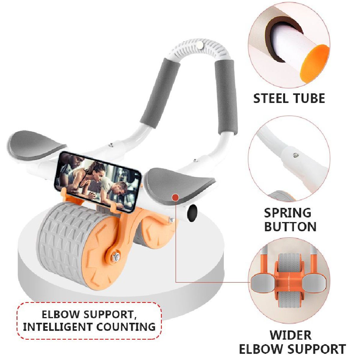 GENERICO - Rueda De Fuerza Ab Roller Para Entrenamiento Abdominal Gym