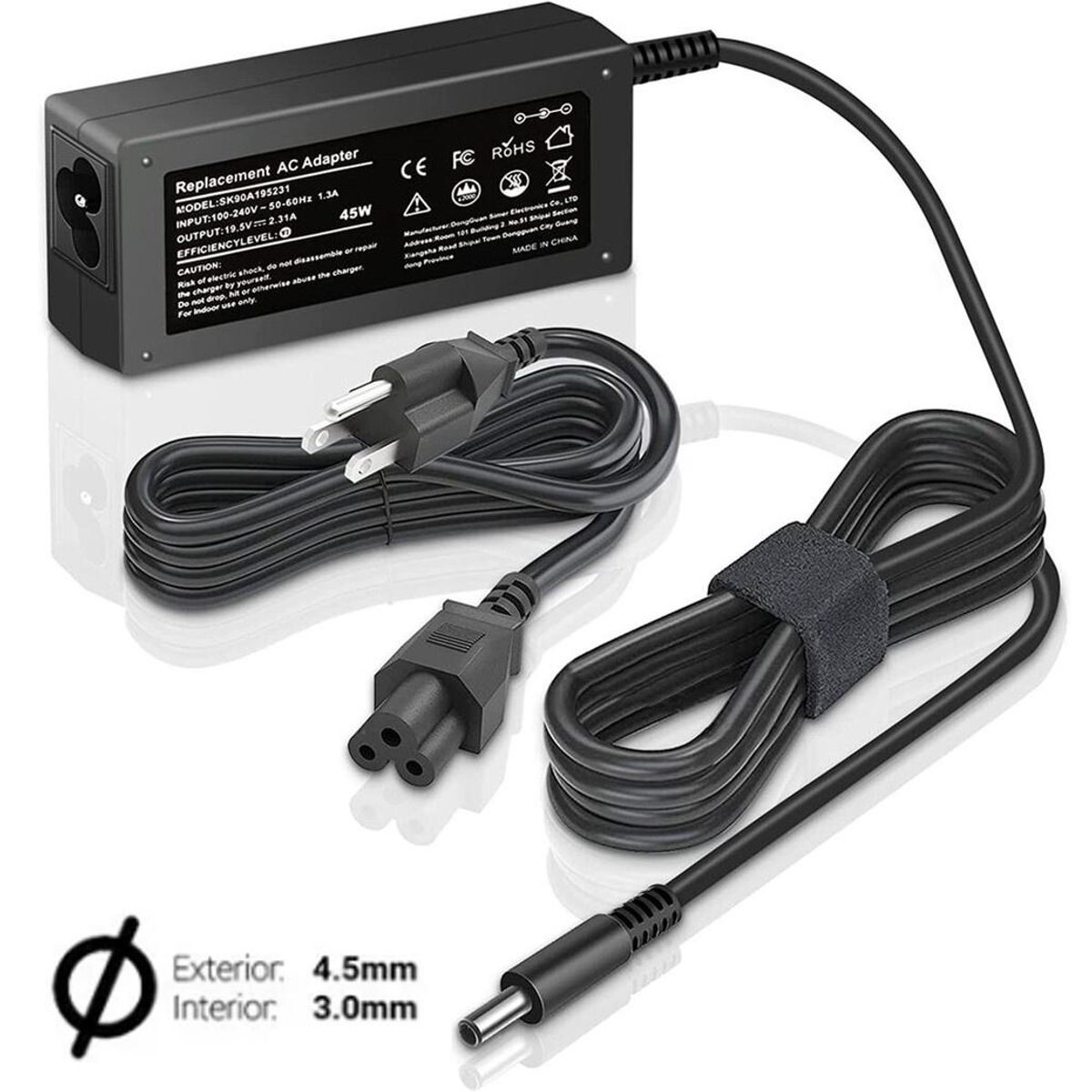GENERICO - Cargador Para Tablet y Portátil Dell 19.5v 231a 45w