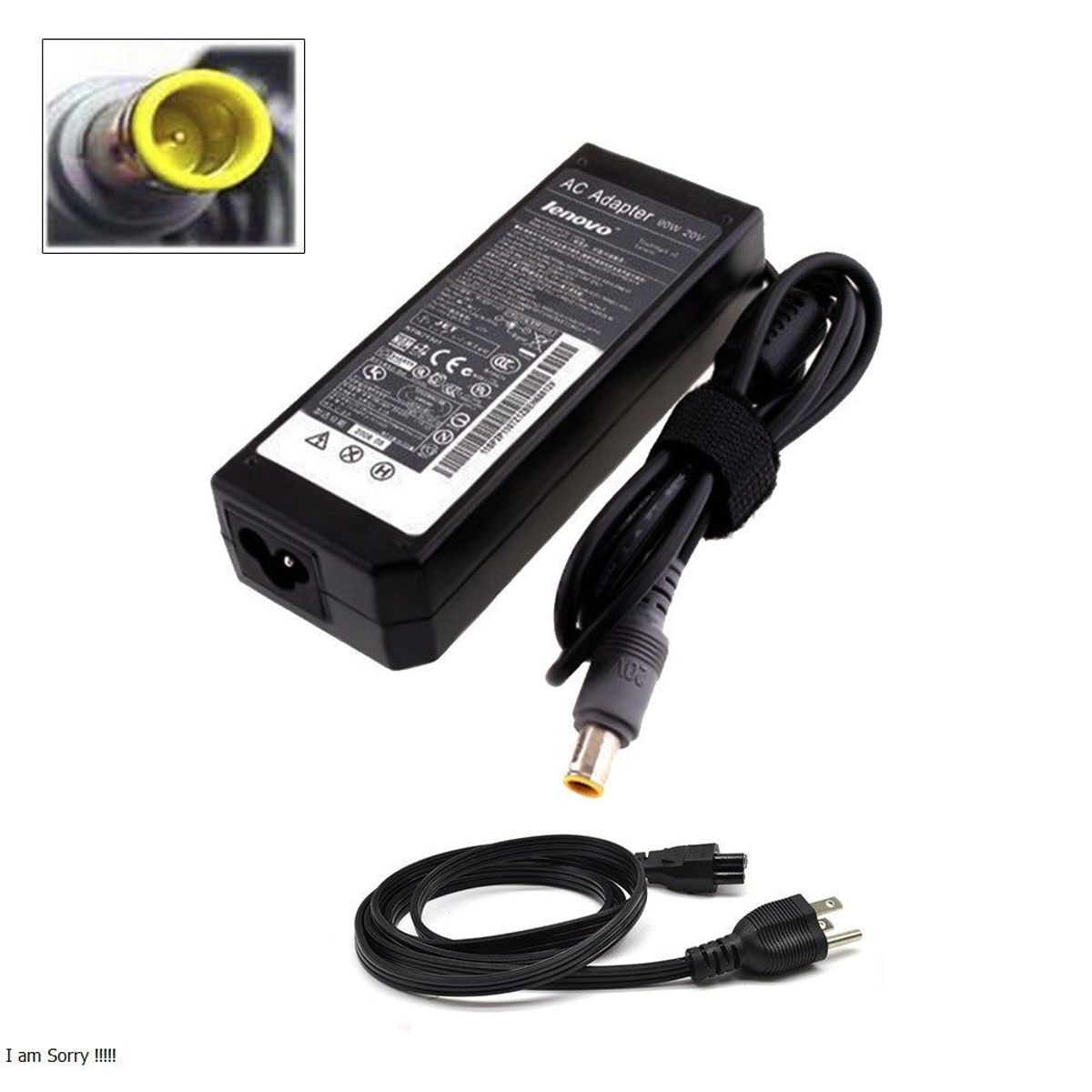 GENERICO - Cargador Lenovo 20v, 3.25a, 8.0*7.4mm