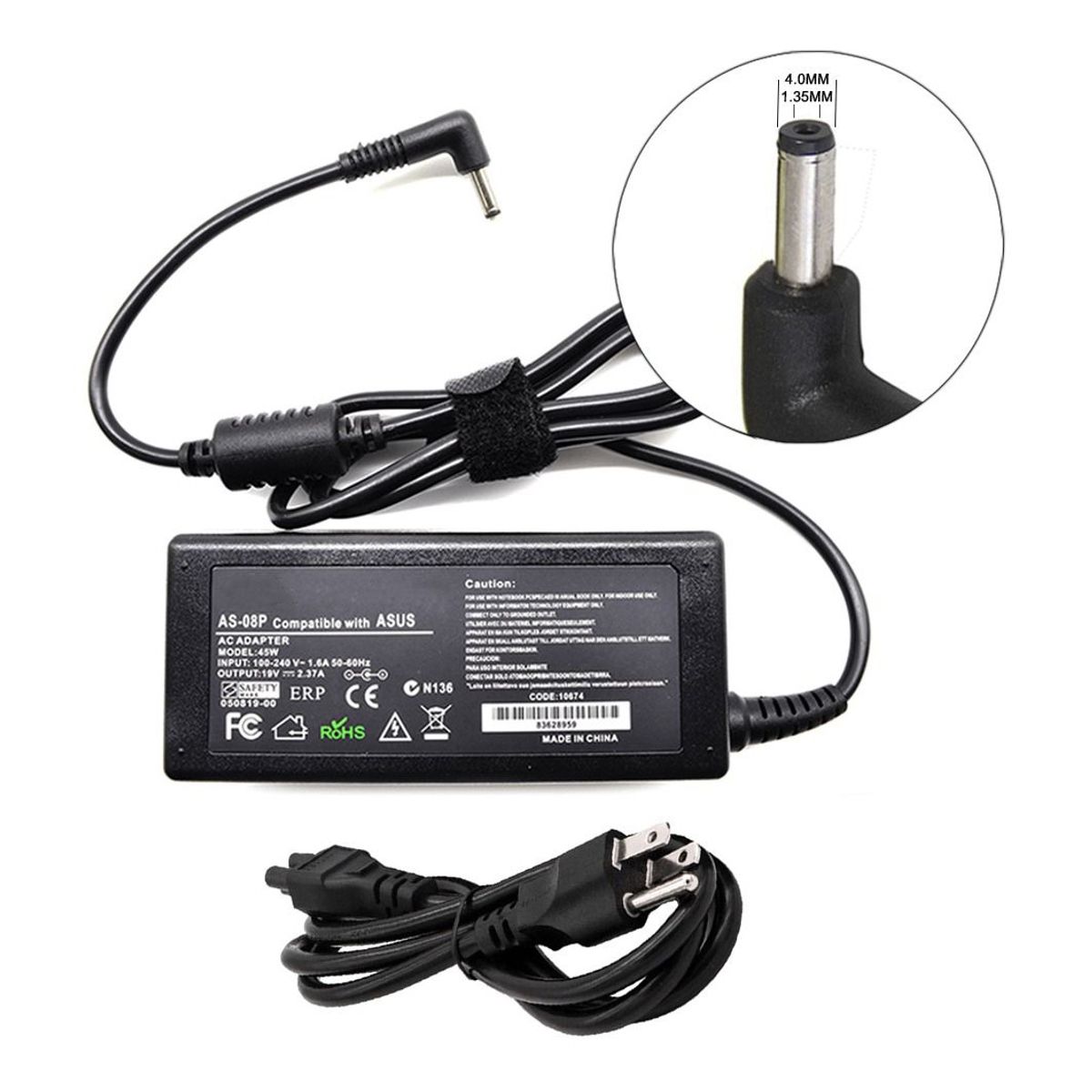 GENERICO - Cargador Para Asus 19v, 2.37a, 4.0*1.35mm