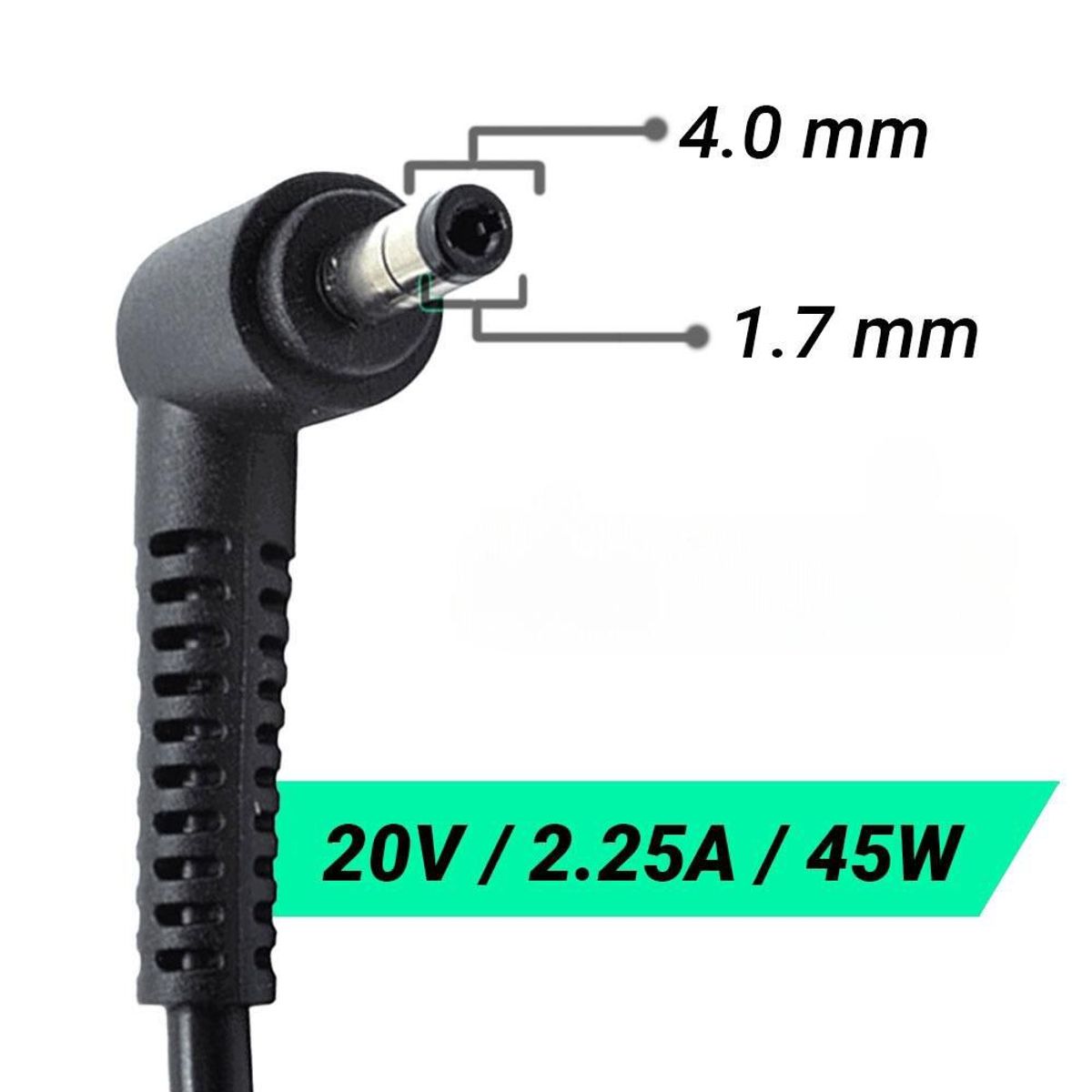 GENERICO - Cargador Para Lenovo Ideapad 1 14ada05 82gw 20v 2.25a 45w