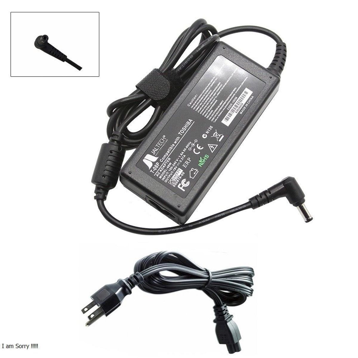 GENERICO - Cargador Toshiba 19v, 2.37a, 5.5*2.5m