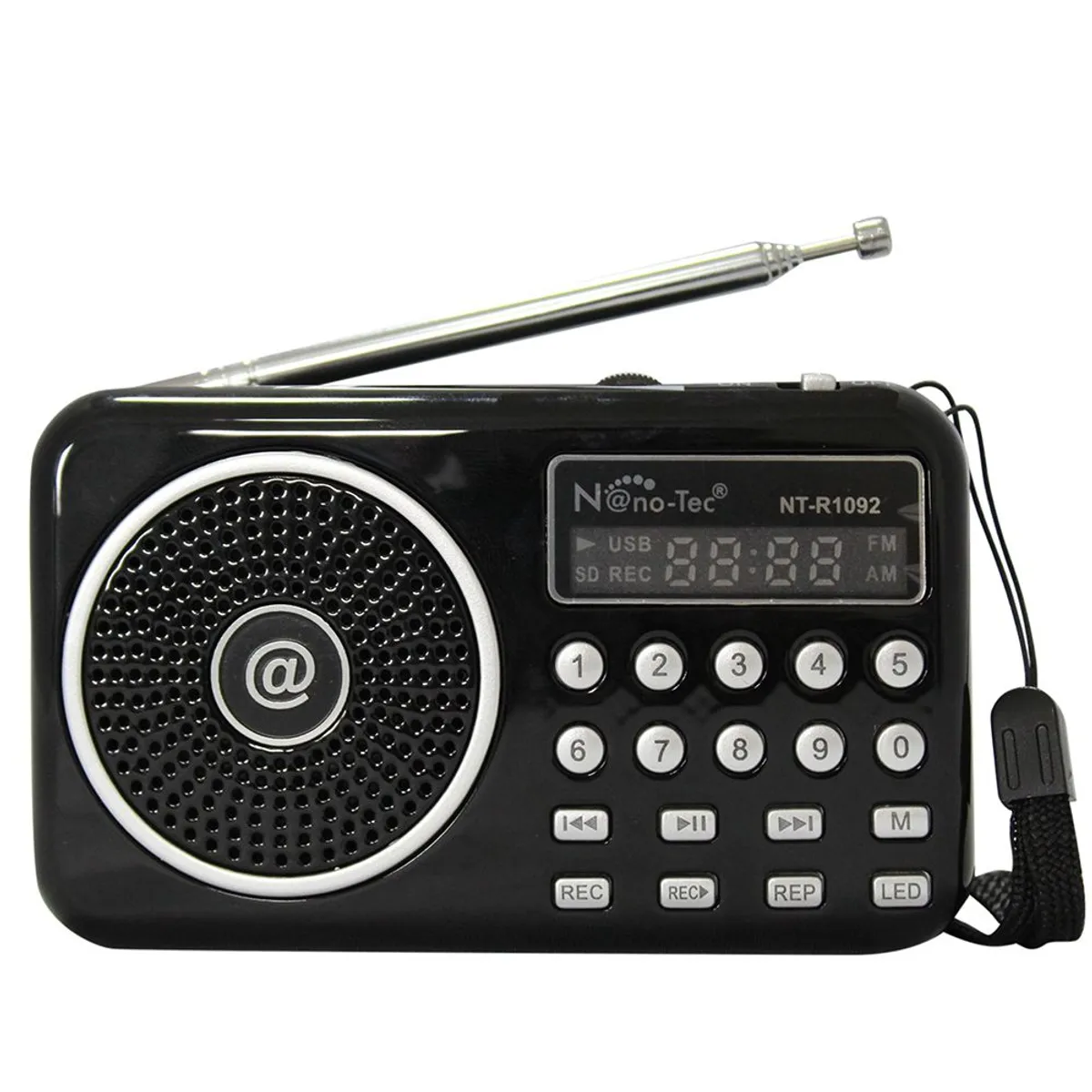 GENERICO - Radio Parlante Digital Portatil Recargable Con AM y FM