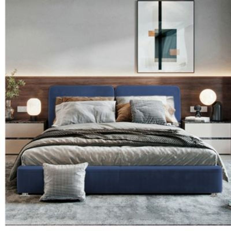 EKONOMODO COLOMBIA - Colchon Queen 1 Pillow con Cama Gabor Azul 160x190 GRATIS Sabanas