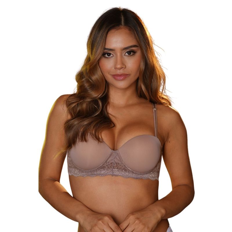 NUBY LINGERIE - BRASIER STRAPLES EN LYCRA CON ARO Y VARILLA LATERAL BR1420