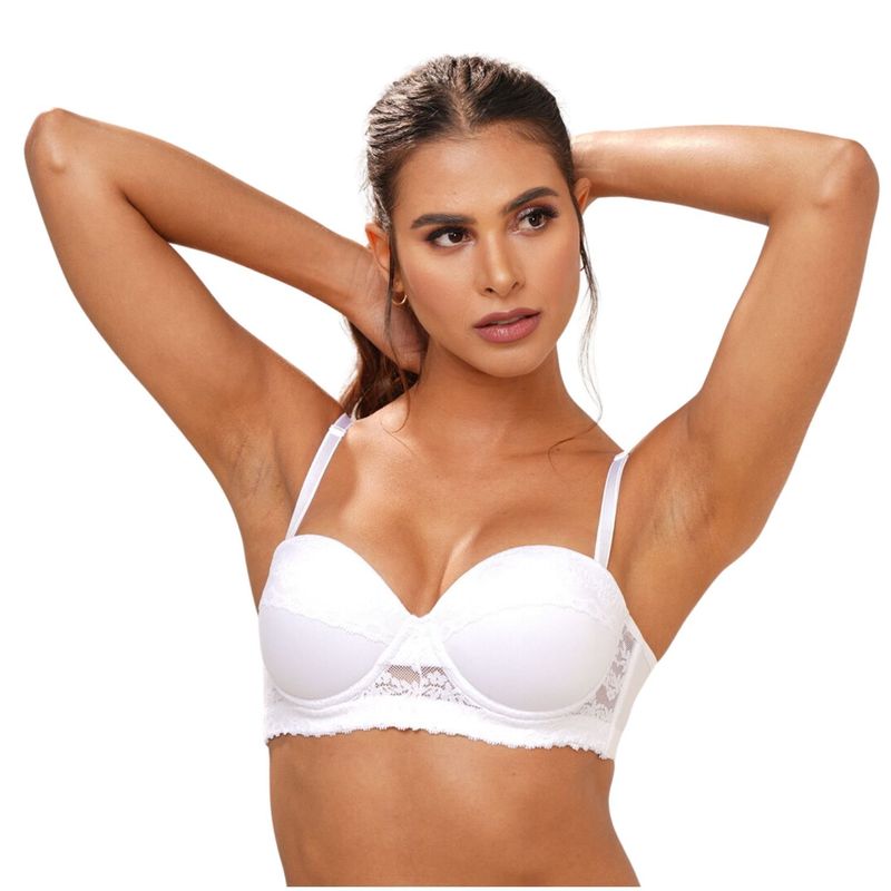 NUBY LINGERIE - BRASIER STRAPLES EN LYCRA CON ARO Y VARILLA LATERAL BR1420