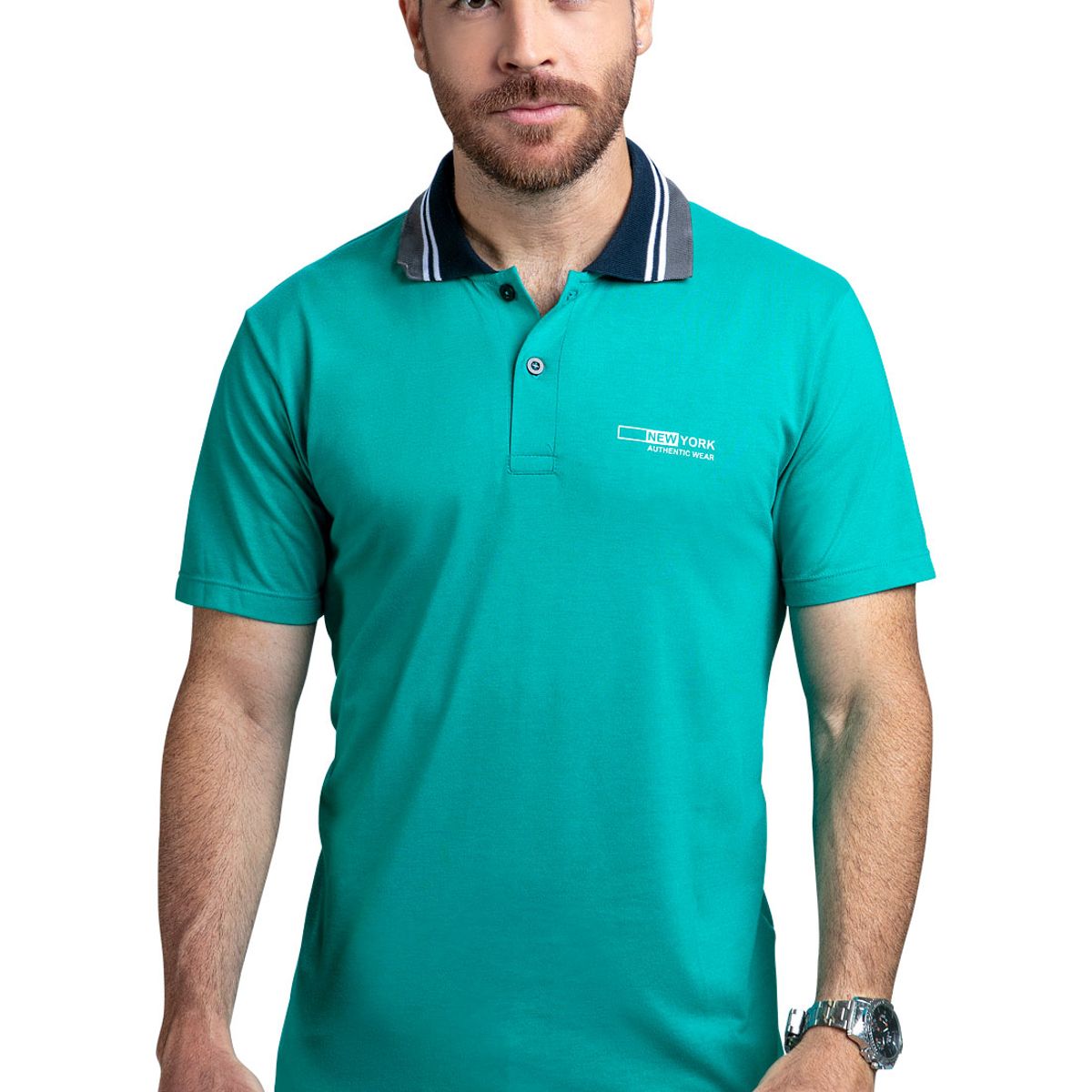 MARKETING PERSONAL - Polo Hombre Verde Mp 88999