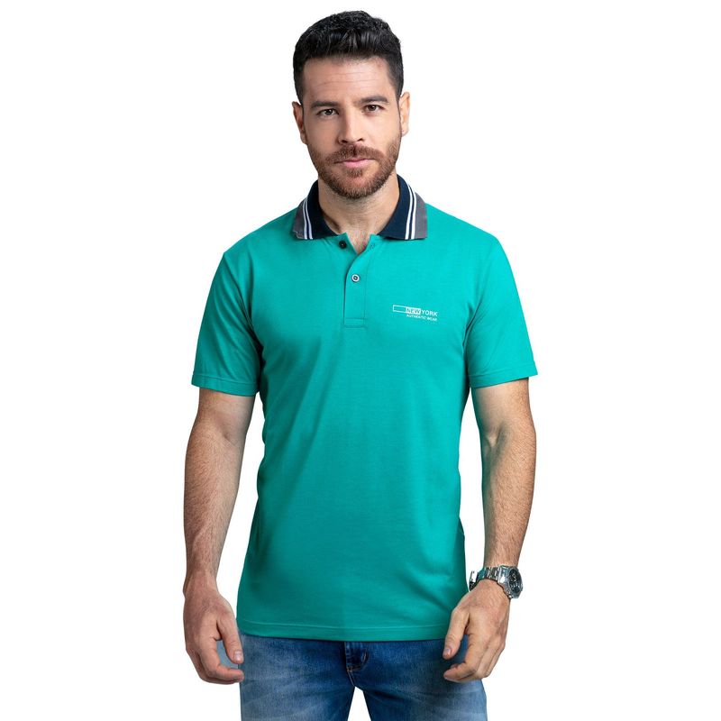 MARKETING PERSONAL - Polo Hombre Verde Mp 88999