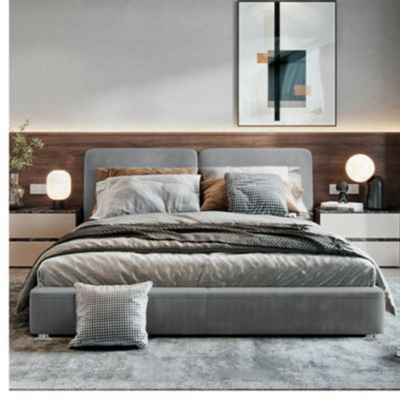 EKONOMODO COLOMBIA - Colchon King 1 Pillow con Cama Gabor Gris 200x200 GRATIS Sabanas