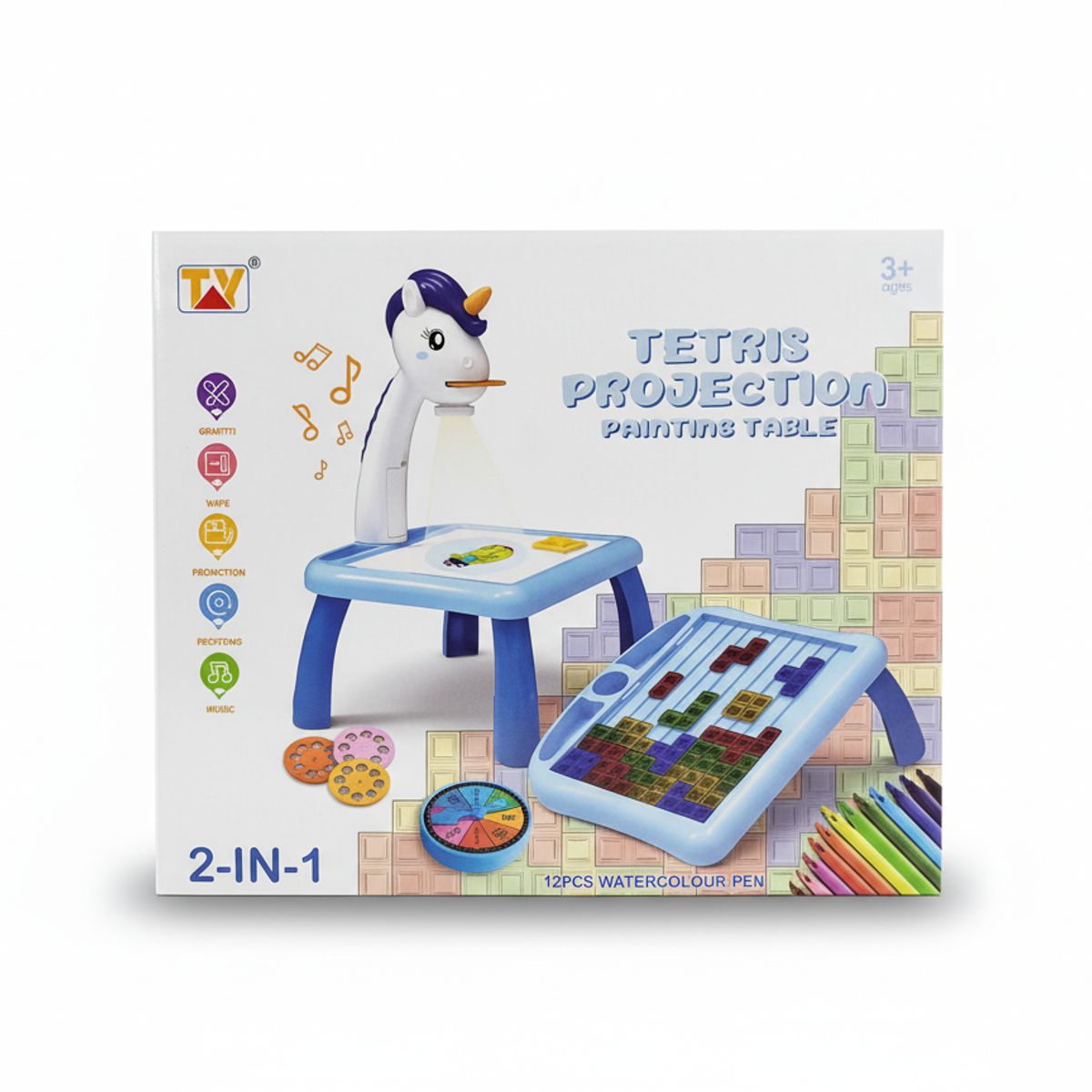 SWISSHOME DR HOFFMAN - Escritorio Tablero Niños Mesa Didáctico Proyector