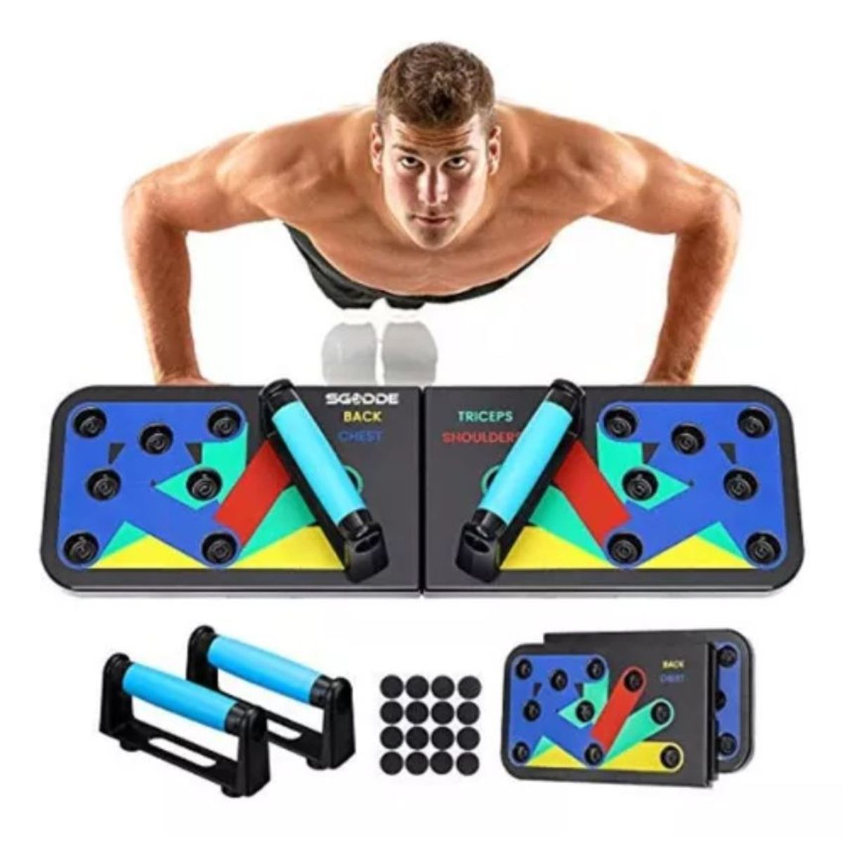 GENERICO - Tabla De Entrenamiento Completo Push Up Para Flexiones Brazo