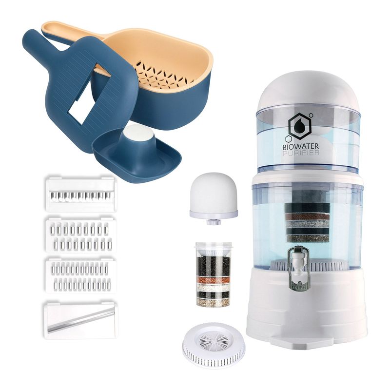 CHEF MASTER - Purificador de agua + Repuestos + rallador 6 en 1 recipiente