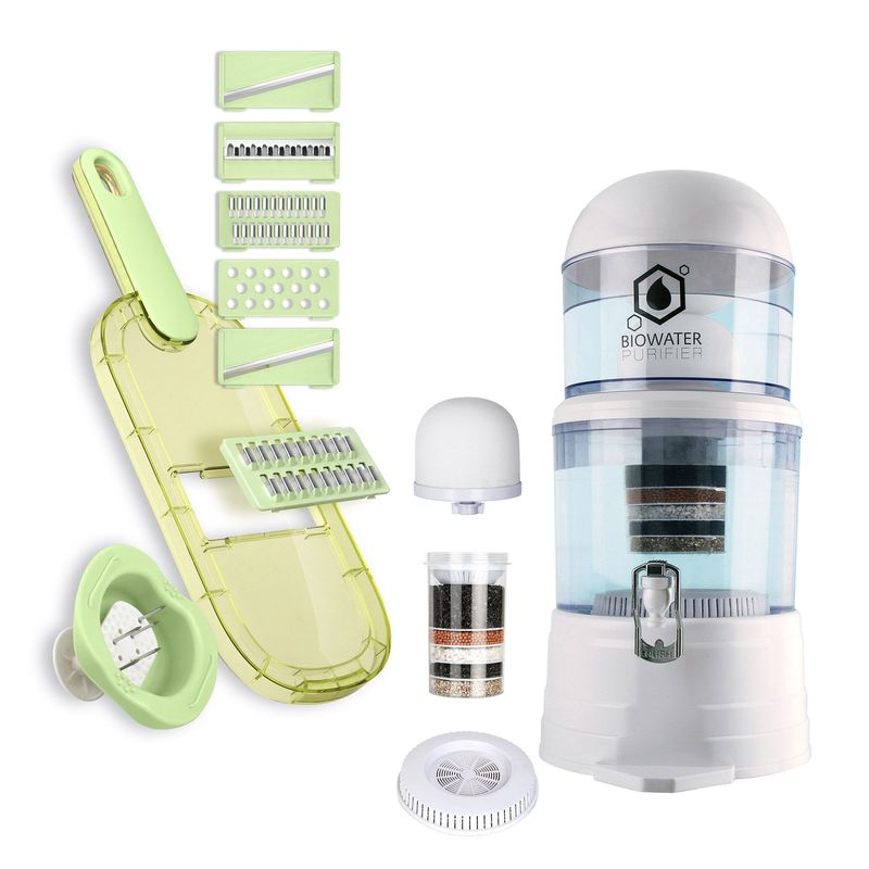 CHEF MASTER - Combo Filtro de agua + Repuestos + Rallador Cocina 6en1