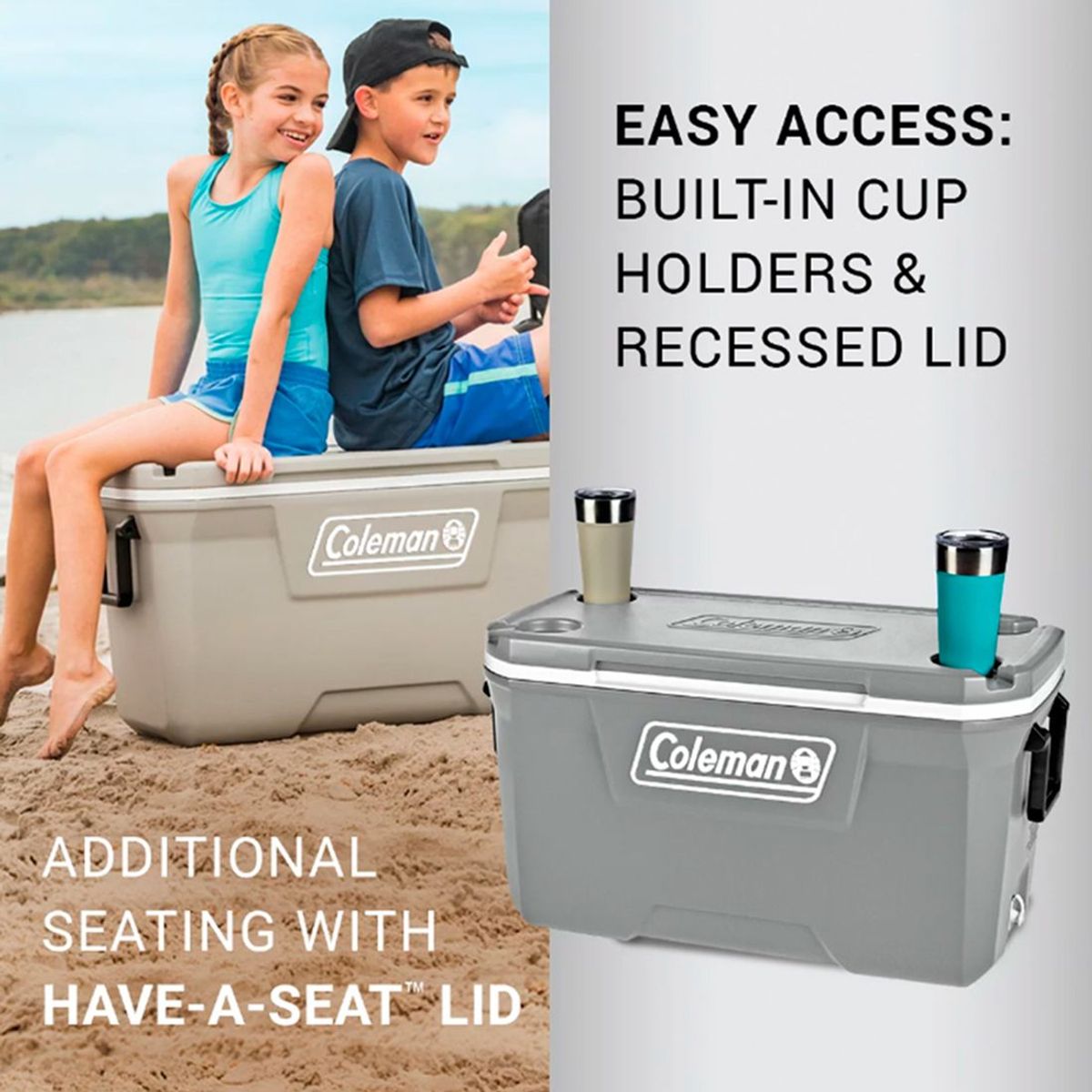 COLEMAN - Nevera Portátil Cava Gris Coleman 316  Series 70 QT.