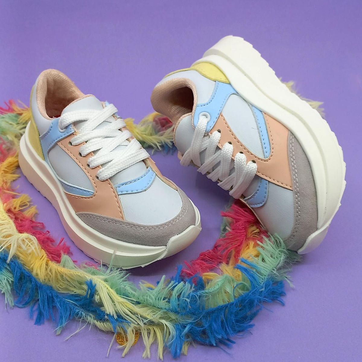 PAPOS - Tenis Casuales Penélope Pasteles - Multicolor