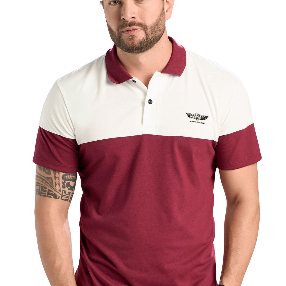 MARKETING PERSONAL - Polo Hombre Rojo-Blanco Mp 78123