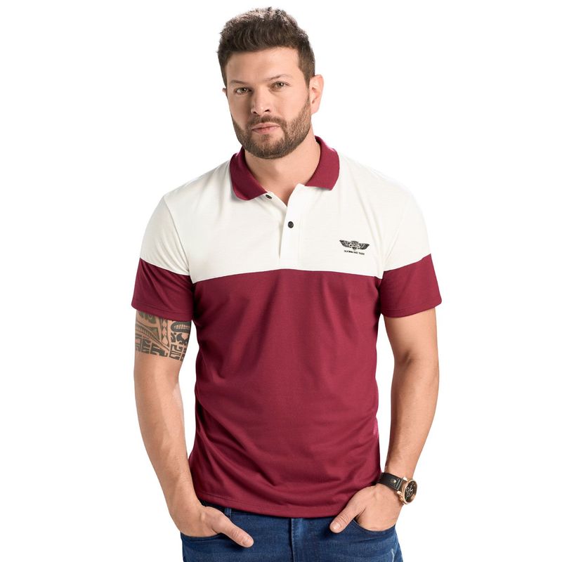 MARKETING PERSONAL - Polo Hombre Rojo-Blanco Mp 78123