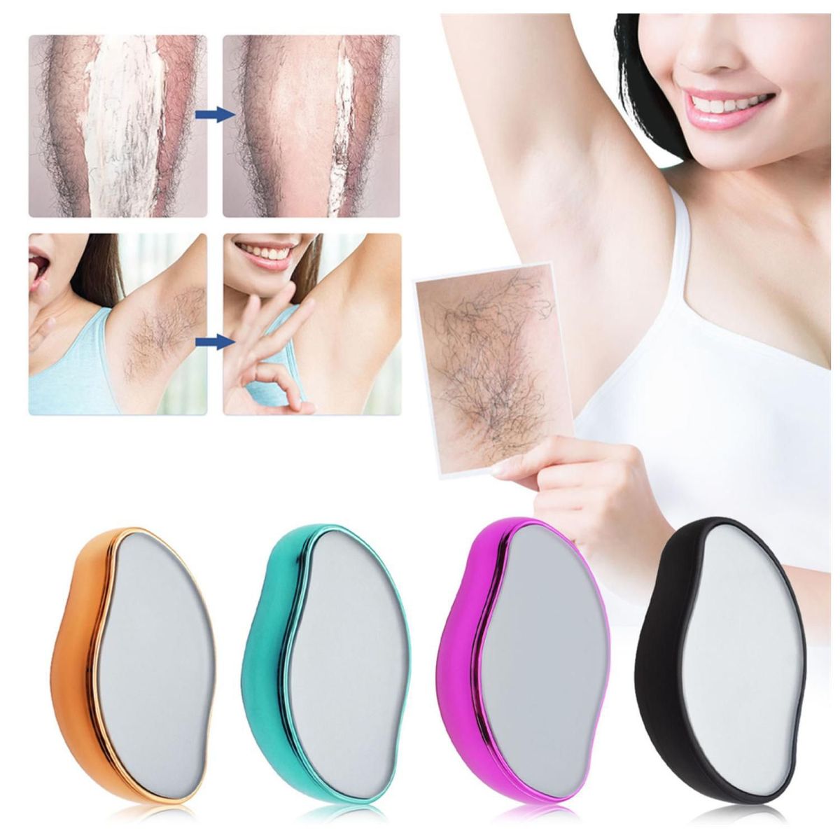 GENERICO - Depiladora de Cristal Epilator Eliminador de Vello