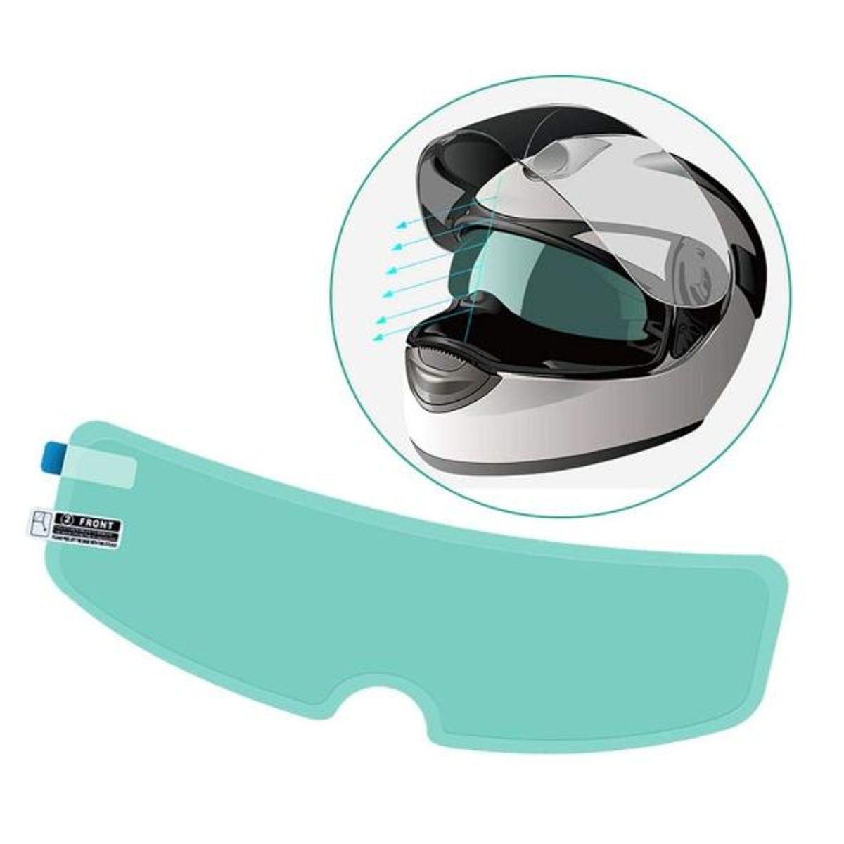 GENERICO - Visor anti empañante para casco de moto