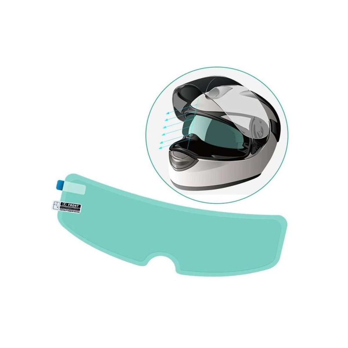 GENERICO - Visor anti empañante para casco de moto