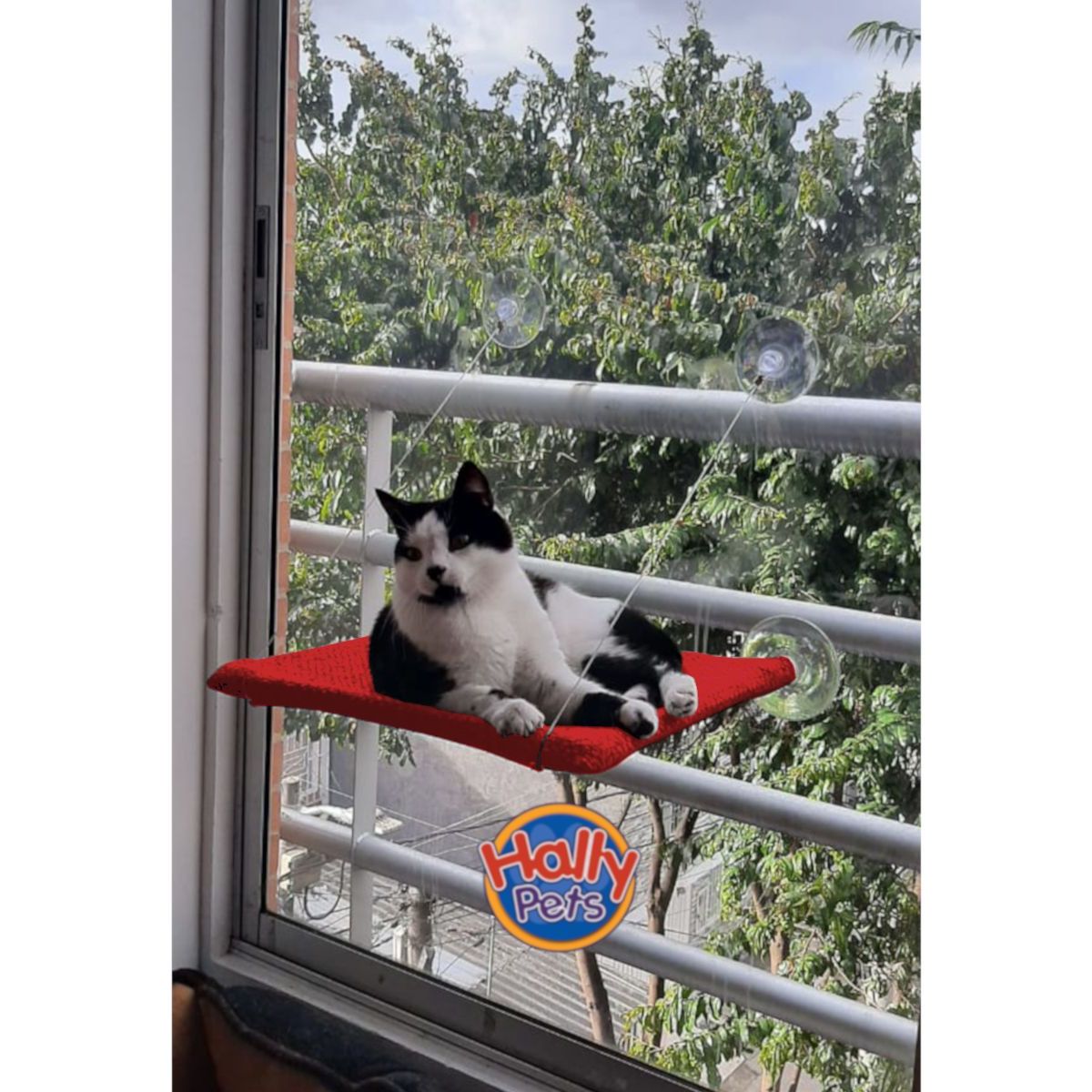 HALLY PET - Cama hamaca para gatos Rojo