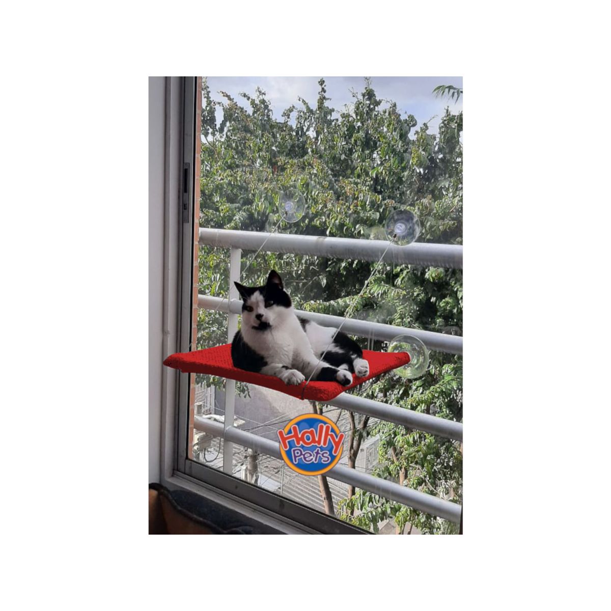 HALLY PET - Cama hamaca para gatos Rojo