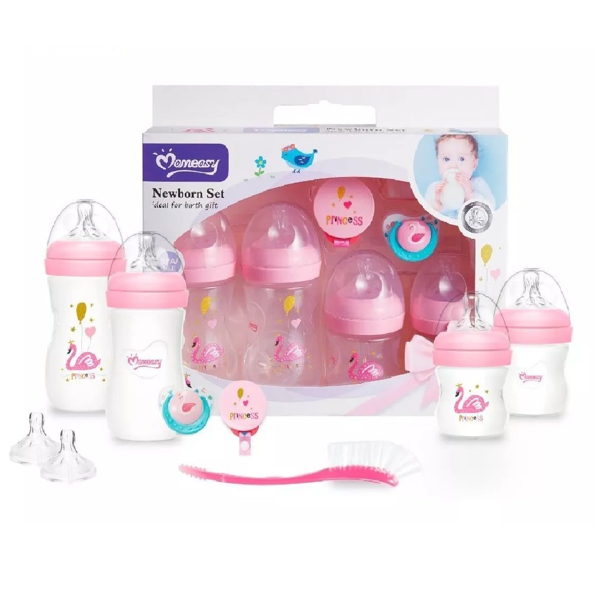 MUNDO BEBE - Kit De Teteros anticolico  Para Bebe niña rosado bebé