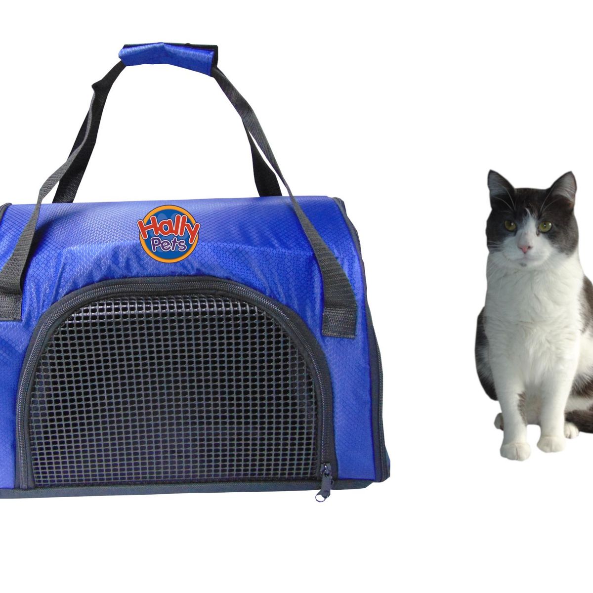 HALLY PET - Morral cargador cabina 41 cm x 27 cm x 24 cm Azul Claro.