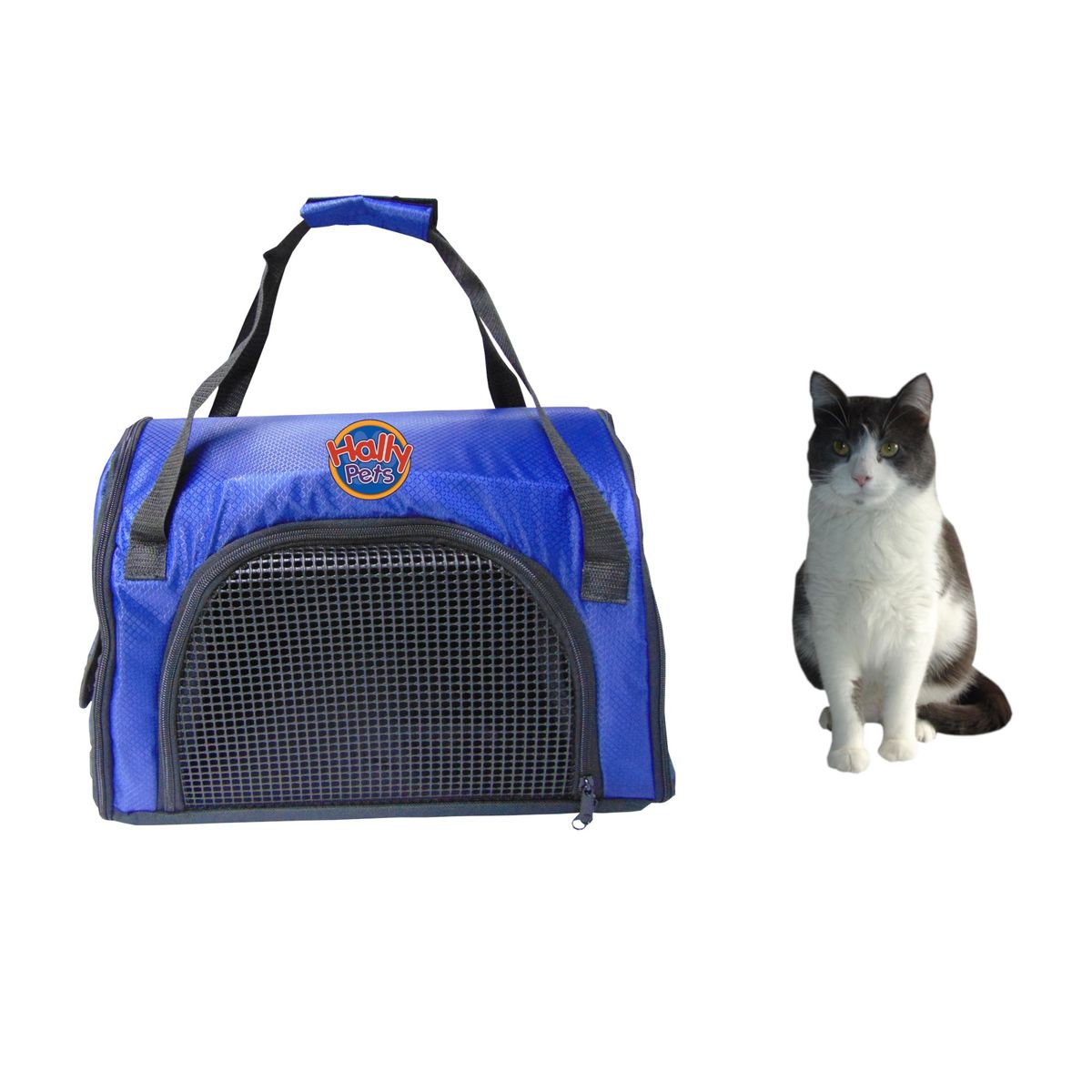 HALLY PET - Morral cargador cabina 41 cm x 27 cm x 24 cm Azul Claro.