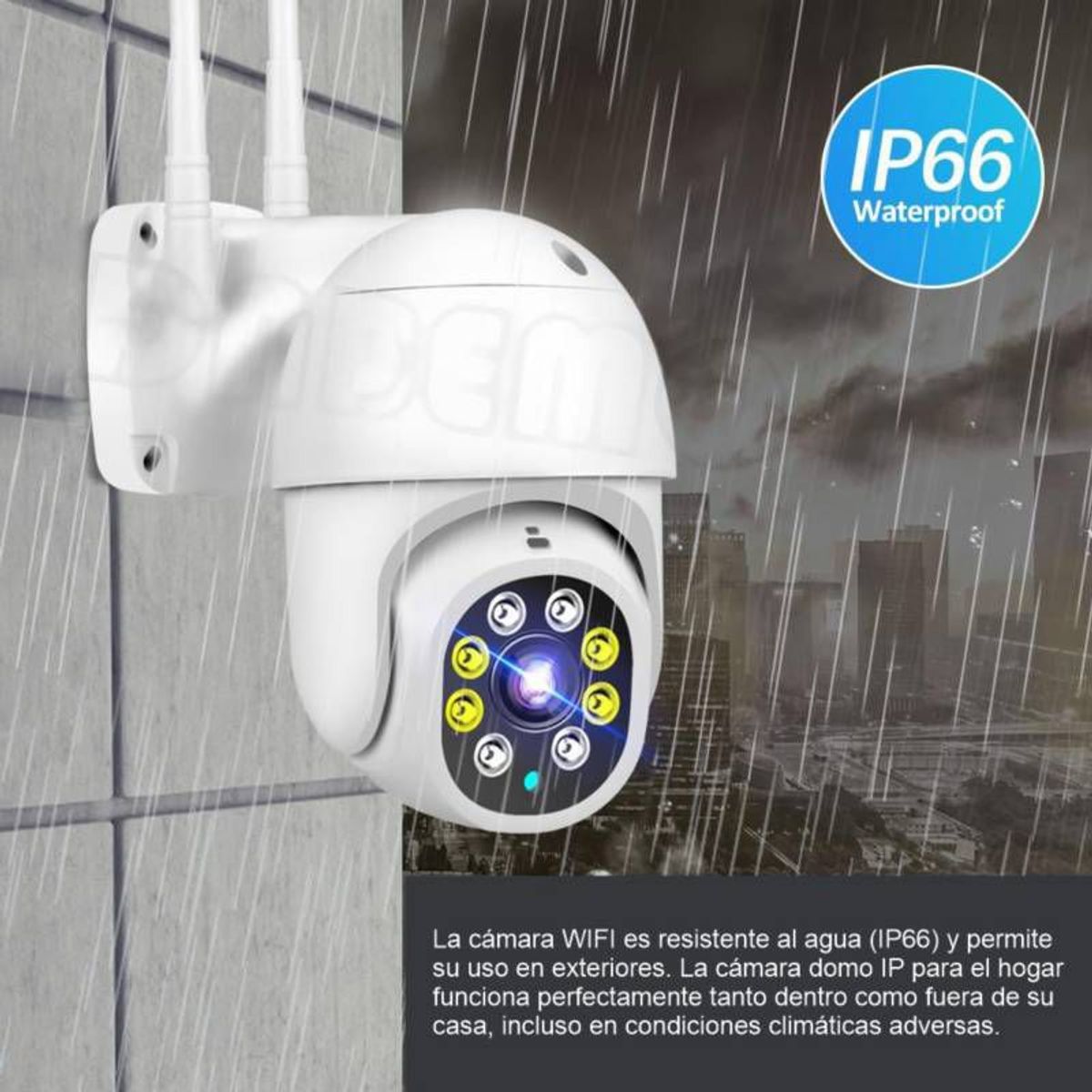 GENERICO - Cámara De Seguridad Inteligente Wifi Domo PTZ Exterior AL-6
