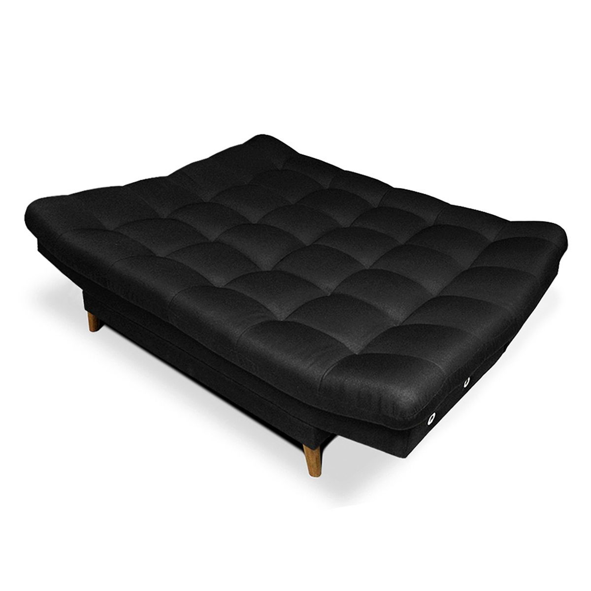 MUEBLES ONLINE - Sofa cama 3 posiciones Carvallo Lux tela negra