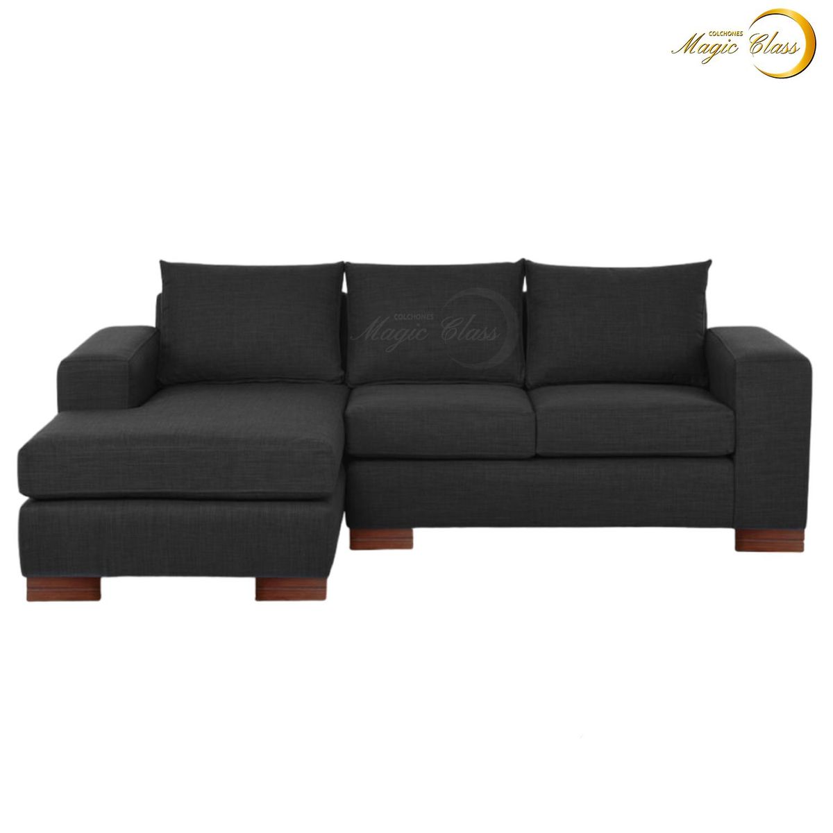 MAGIC CLASS - SALA MODERNA HECATE ECOCUERO NEGRO