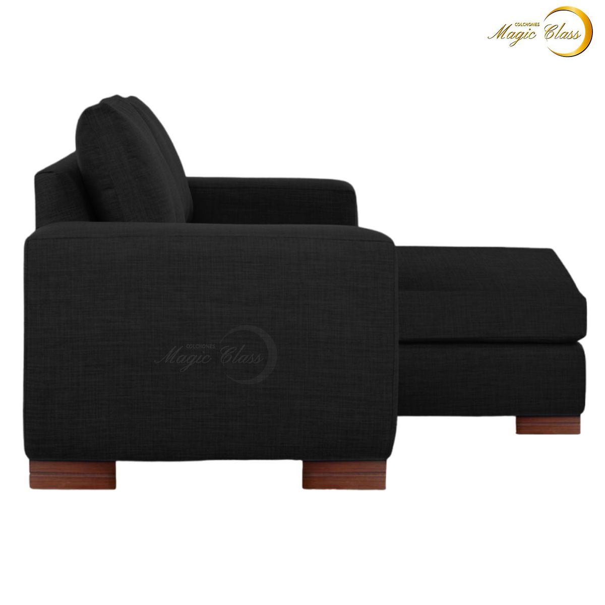 MAGIC CLASS - SALA MODERNA HECATE ECOCUERO NEGRO