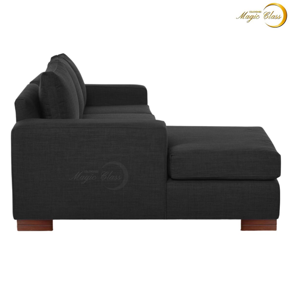 MAGIC CLASS - SALA MODERNA HECATE MICROFIBRA NEGRA
