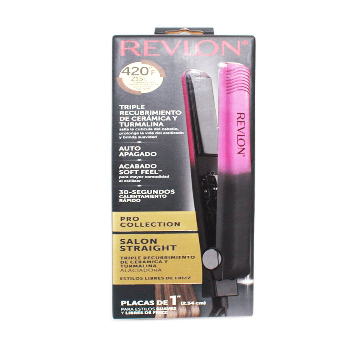 REVLON - Plancha Revlon De Ceramica Turmalina Morada