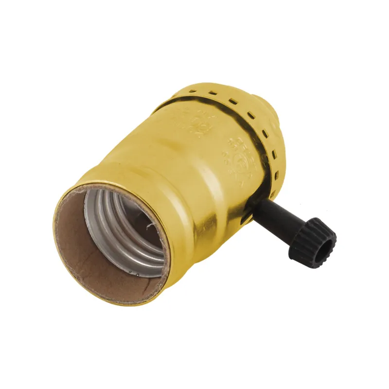 FULGORE - Portalámpara Roseta Socket Con Llave Fulgore Color Dorado