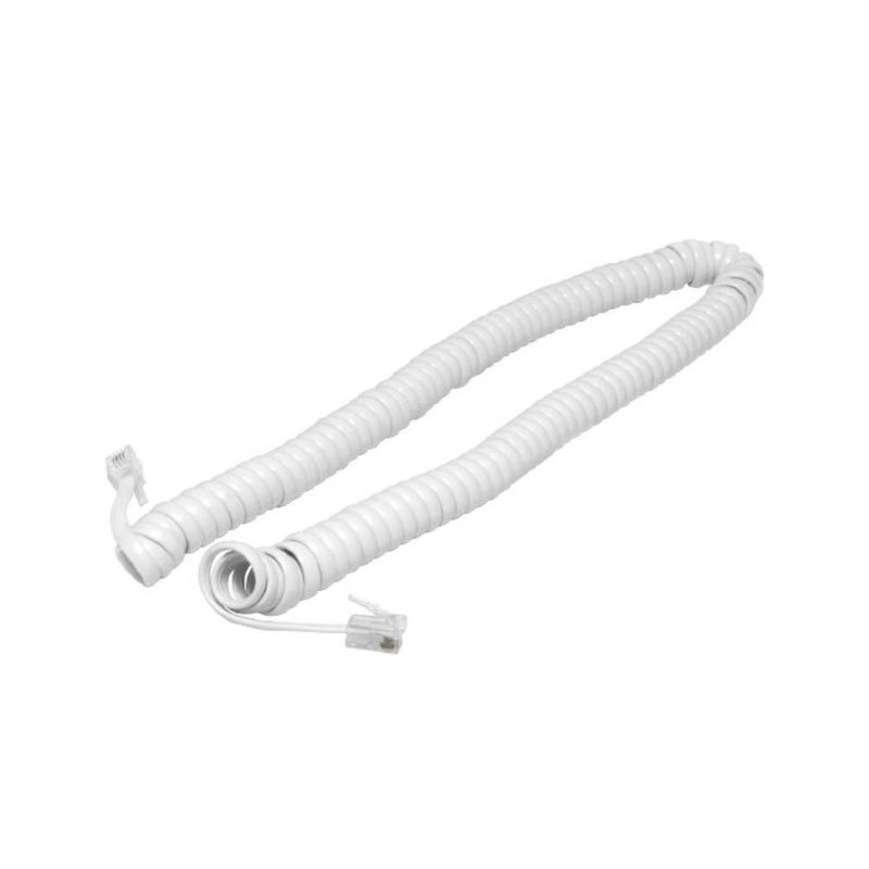 FULGORE - Cable Para Teléfono De 4.5 M Fulgore Blanco En Espiral