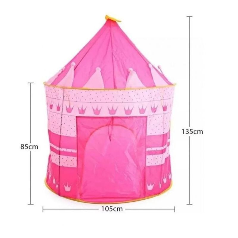 GENERICO - Carpa o castillo rosado para niña para casa jardin o pelotas