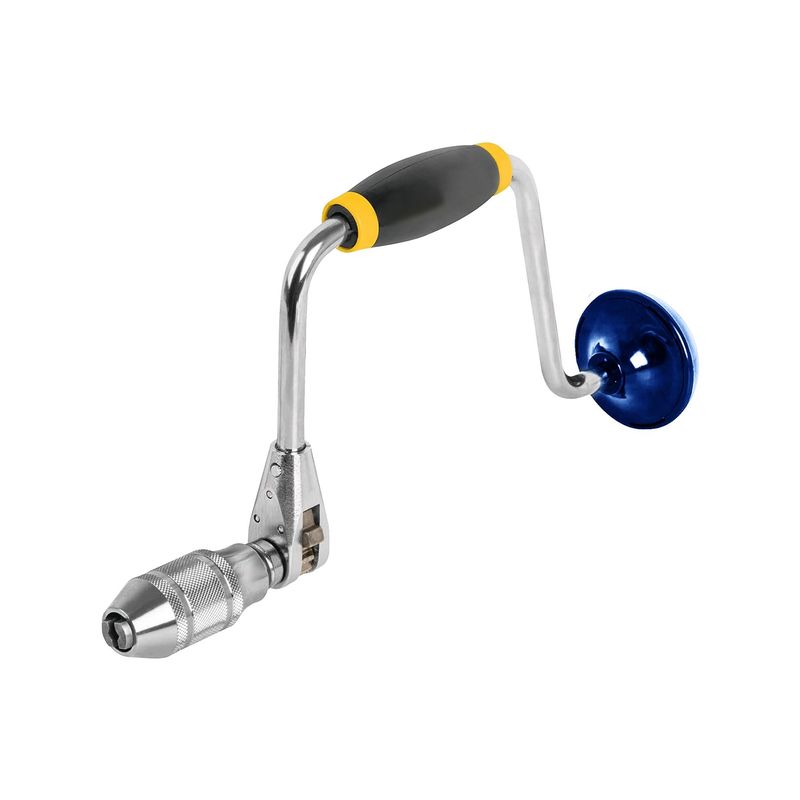 TOOLCRAFT - Berbiquí 12" Acero Cromado Toolcraft Con Matraca Reversible