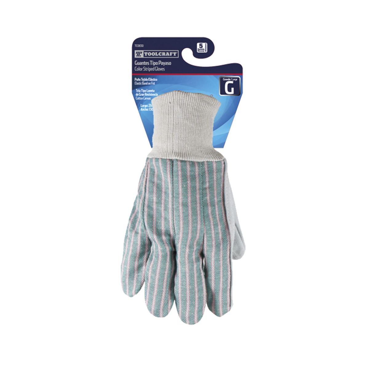 TOOLCRAFT - Guantes De Tela Y Carnaza Unitalla Toolcraft Tipo Payaso
