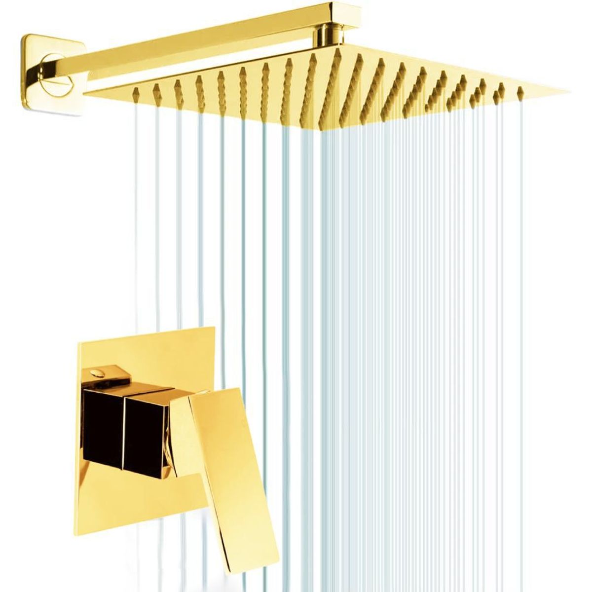 GENERICO - Kit Regadera Gold Intense Mezclador Perfección Tames Md- Oro
