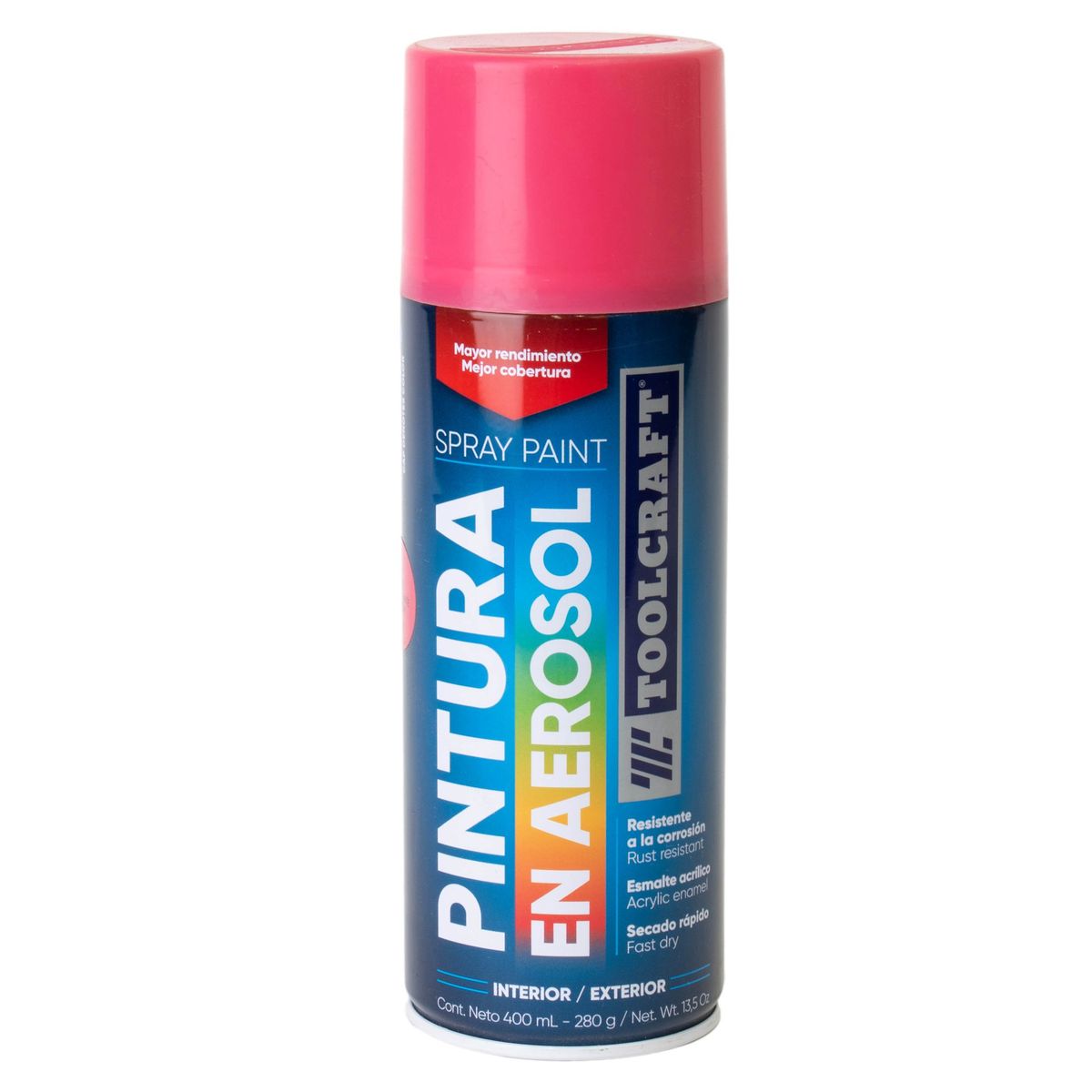 TOOLCRAFT - Pintura Aerosol Rosa Brillante Toolcraft 400 Ml Sin Plomo