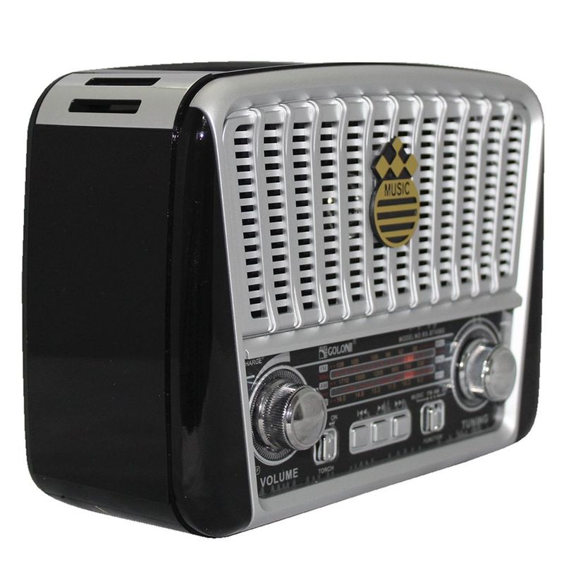 GENERICO - Radio Parlante AM FM Portatil Recargable Con Bluetooth y USB