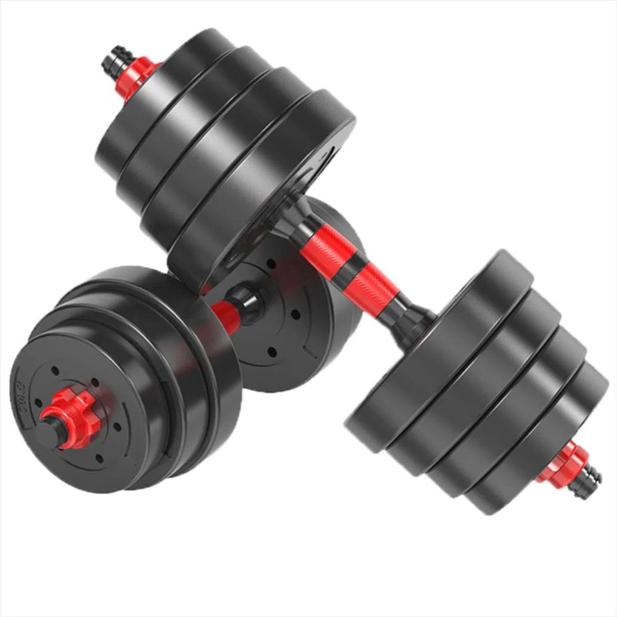 GENERICO - Kit De Mancuernas De 20kg Termo Forrada Con Barra  Guantes