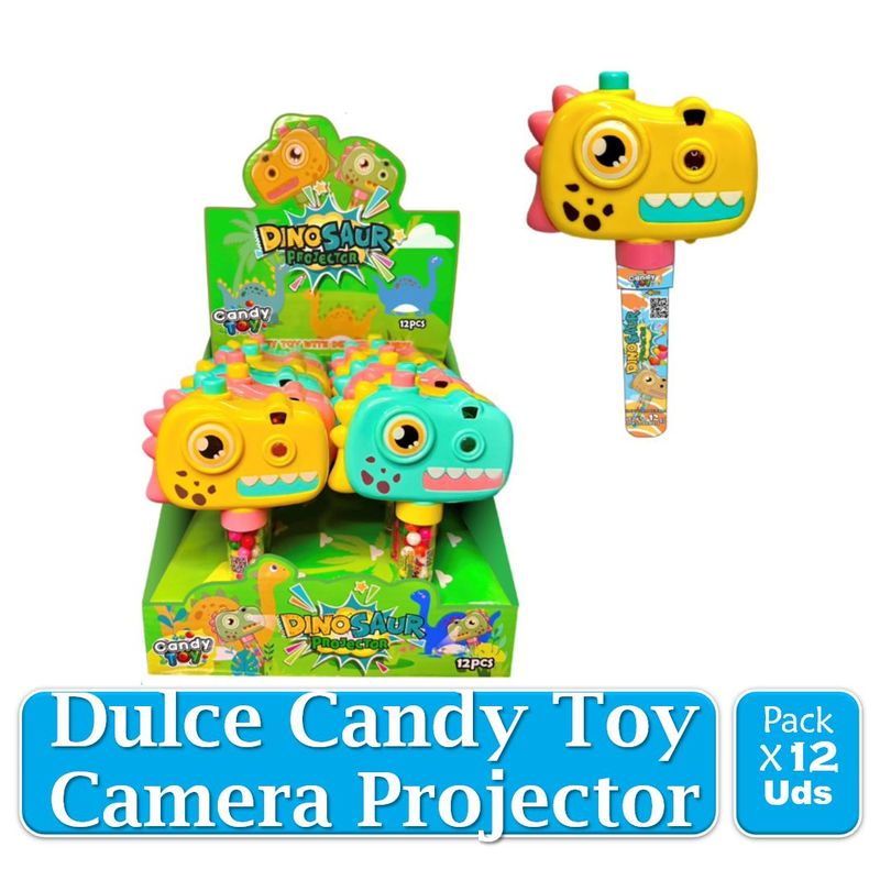 GENERICO - Dulce Candy Toy Camara Dinosaurio Proyector Imagenes X 12  U