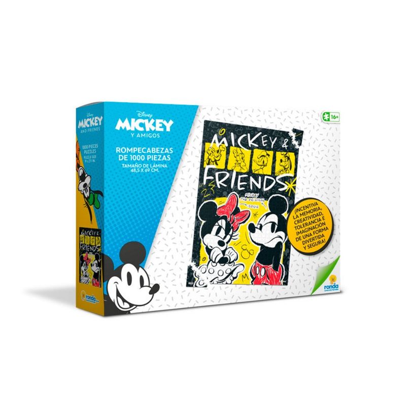 DISNEY - Rompecabezas X 1000 Pzas Mickey & Minnie Ronda