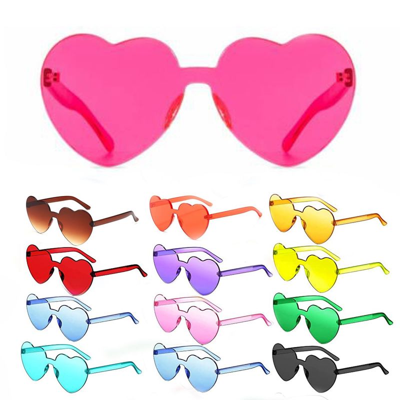 P&R APRECIOSDEREMATE - Gafas Fashion Party De Corazón Sol Rimless Moda Colores