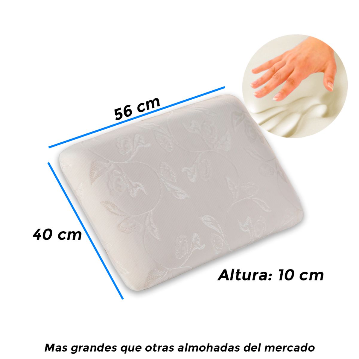 MAGIC PILLOW - Almohada ortopédica visco-smart con memoria - forma estándar.